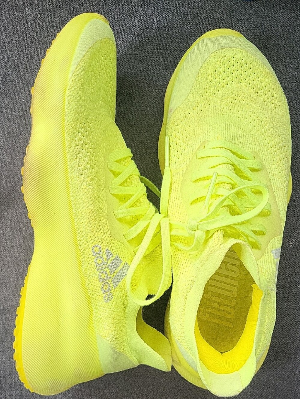 WOMENS adidas Futurenatural Neon Yellow Athletic Running Shoes, SIZE 8.5 - Picture 3 of 6